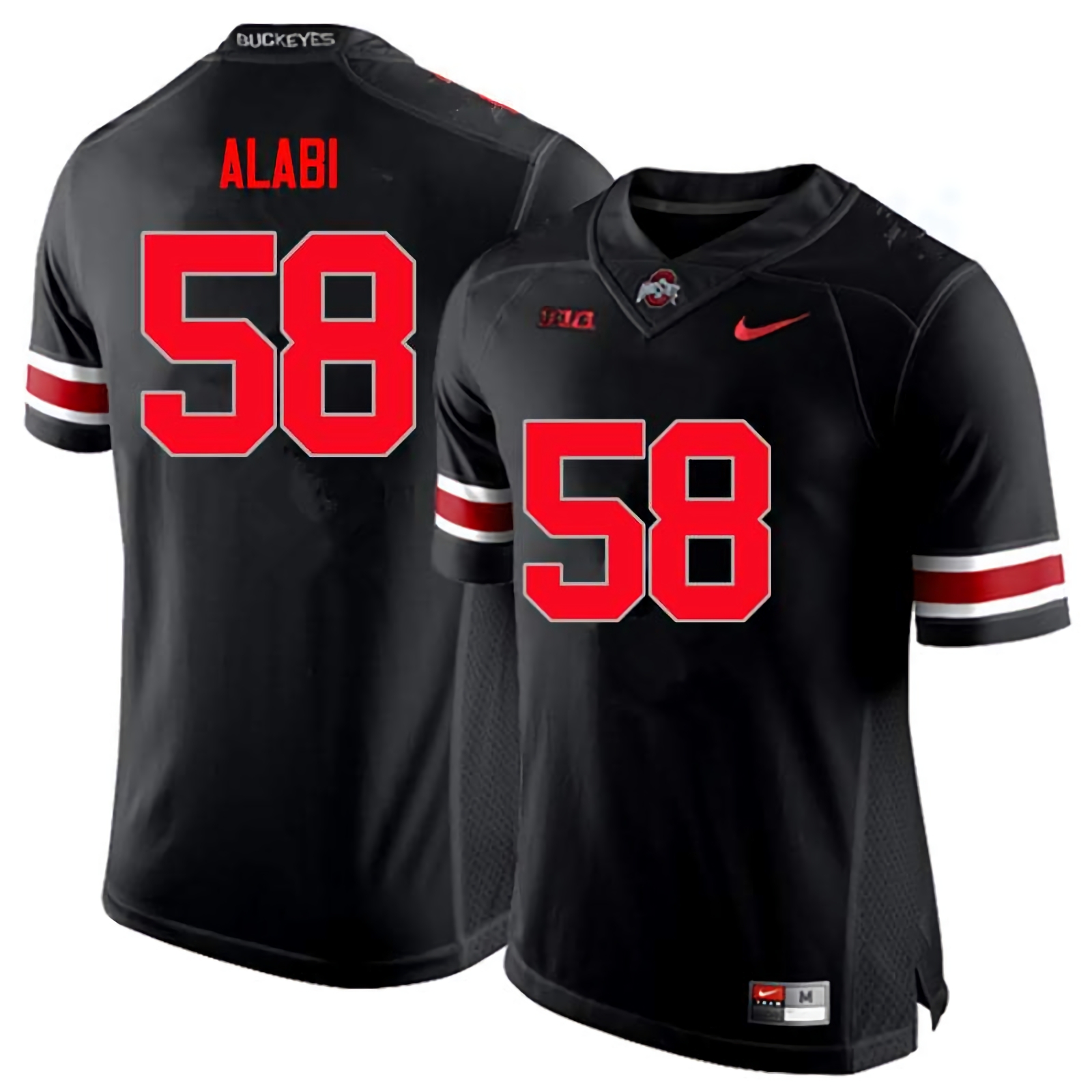 Joshua Alabi Ohio State Buckeyes Men's NCAA #58 Nike Black Limited College Stitched Football Jersey UXT6656VS